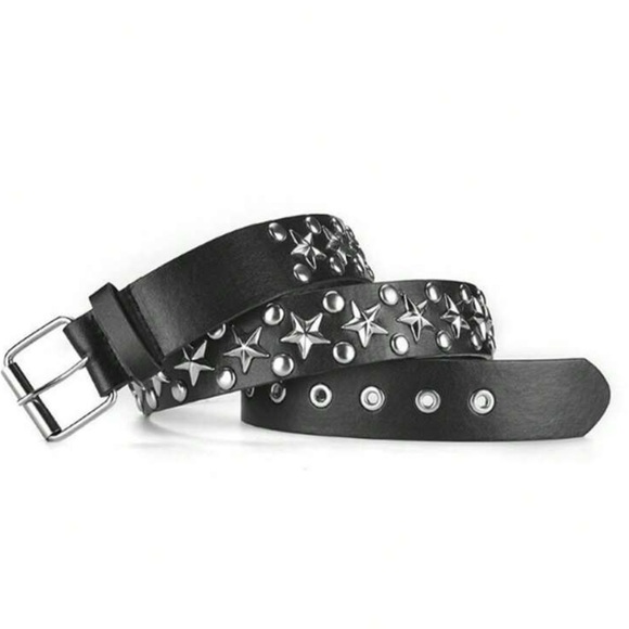 Grunge Style Studs & Stars Black Belt - Picture 8 of 8